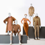 Five mannequins posing. Fusion Europa collection.