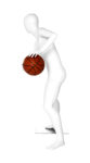 A mannequin posing with a basketball. Fusion Clubhouse Collection.