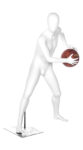 A mannequin posing with a basketball. Fusion Clubhouse Collection.