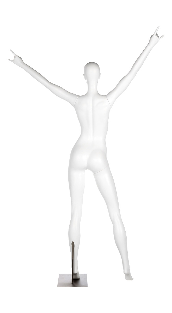 A mannequin posing. Fusion Freedom collection.