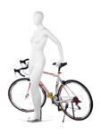 A mannequin with a bike. Fusion Olympus collection.