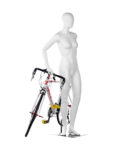 A mannequin with a bike. Fusion Olympus collection.