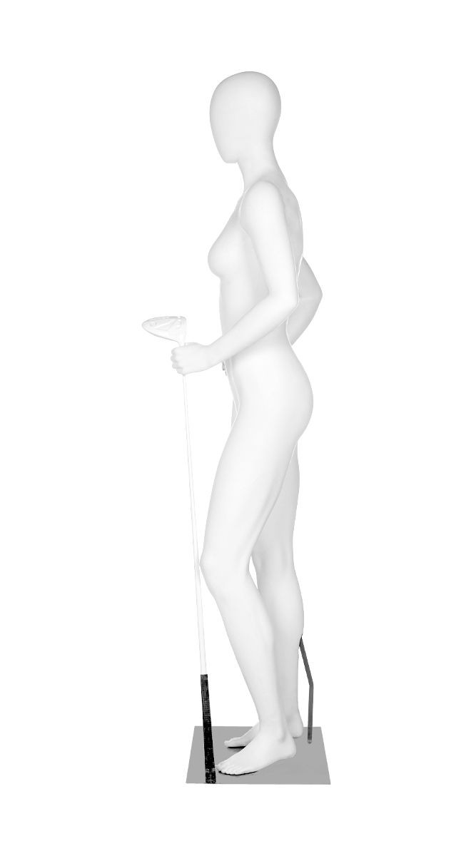 A mannequin with a golf club. Fusion Olympus collection.