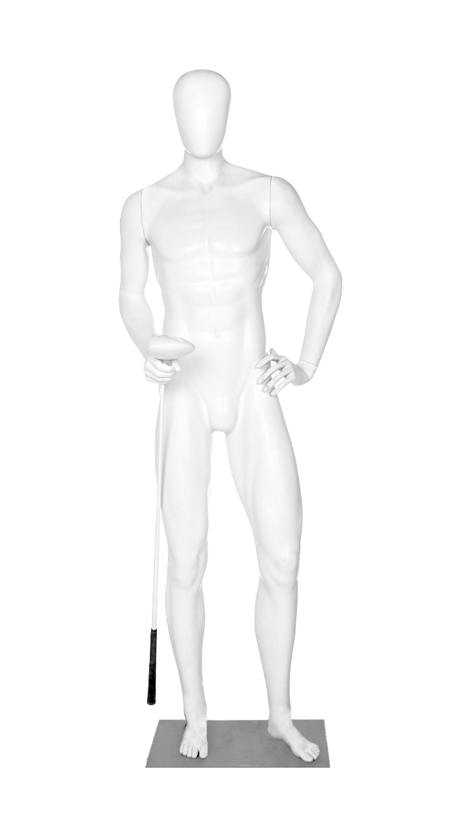 A mannequin with golf club. Fusion Olympus collection.