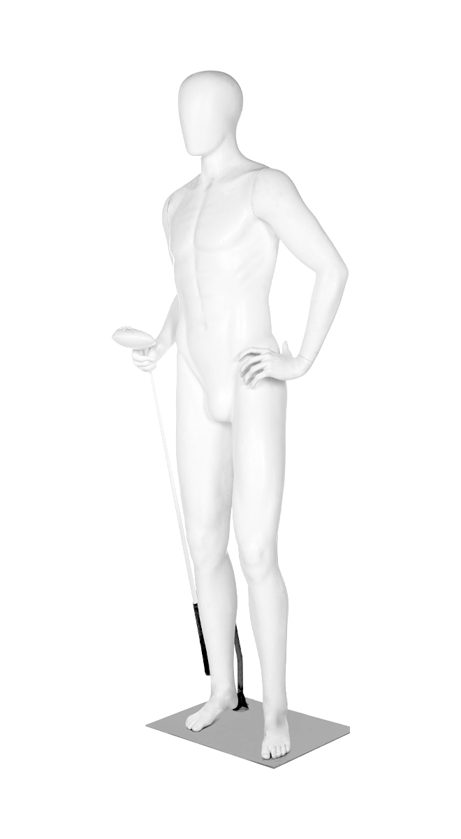 A mannequin with golf club. Fusion Olympus collection.