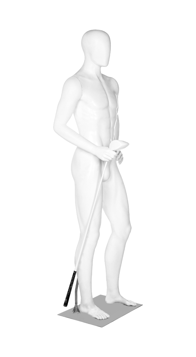 A mannequin with golf club. Fusion Olympus collection.