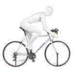 A mannequin cycling. Fusion Olympus collection.